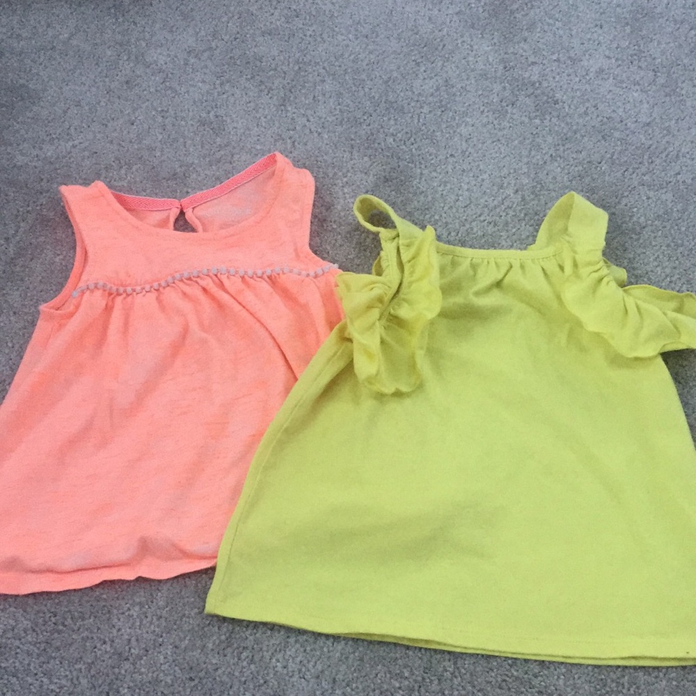 Two Toddler Girls 3T Tank Tops Cat and Jack